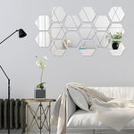 Great Collection - 14 Hexagon 3D Acrylic Wall Stickers with 10 butterfly