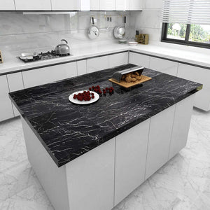 Black Marble Wallpaper for Kitchen Counter Top Waterproof & Oil Proof ( 2 Meter)